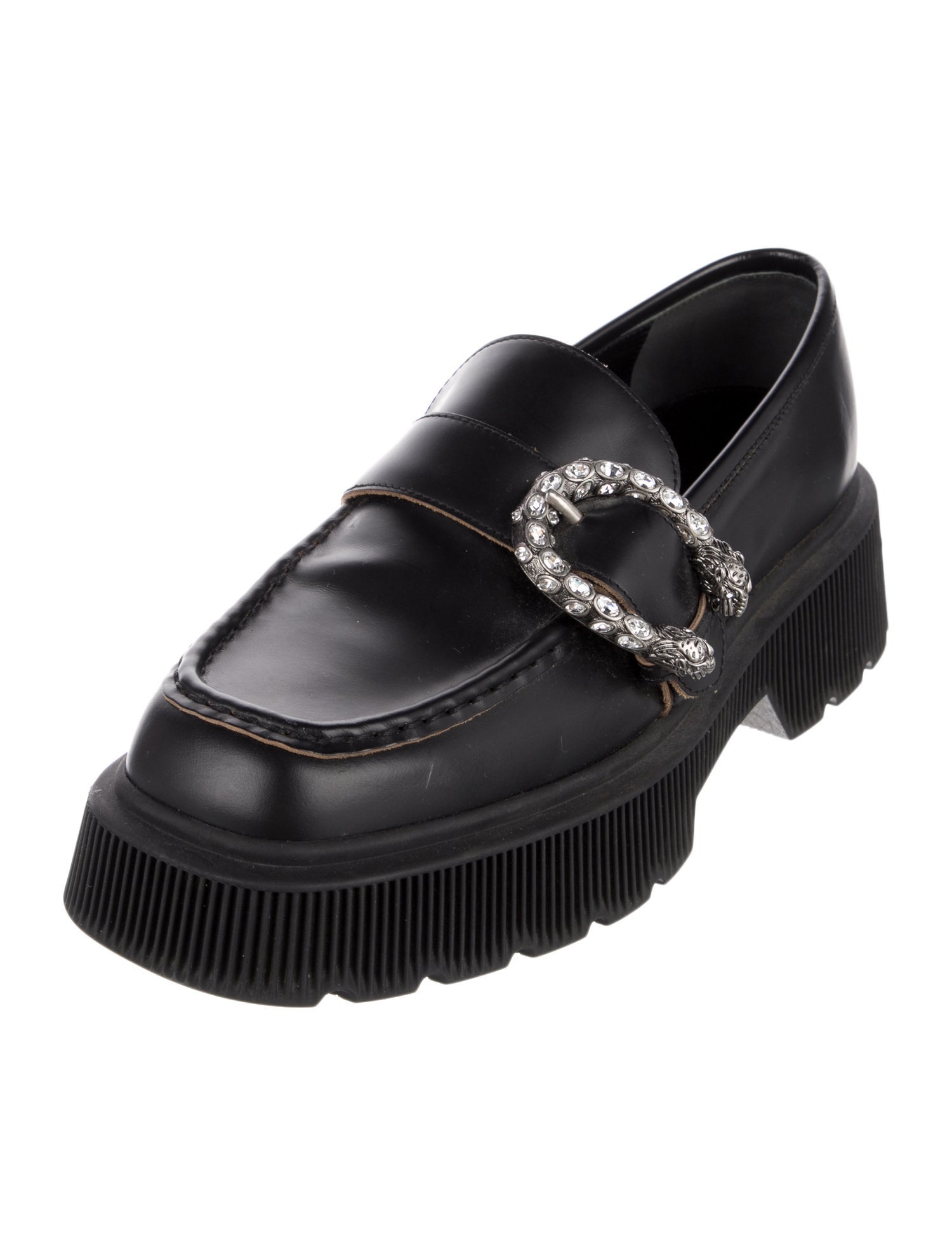 Gucci Dionysus Accent Leather Loafers